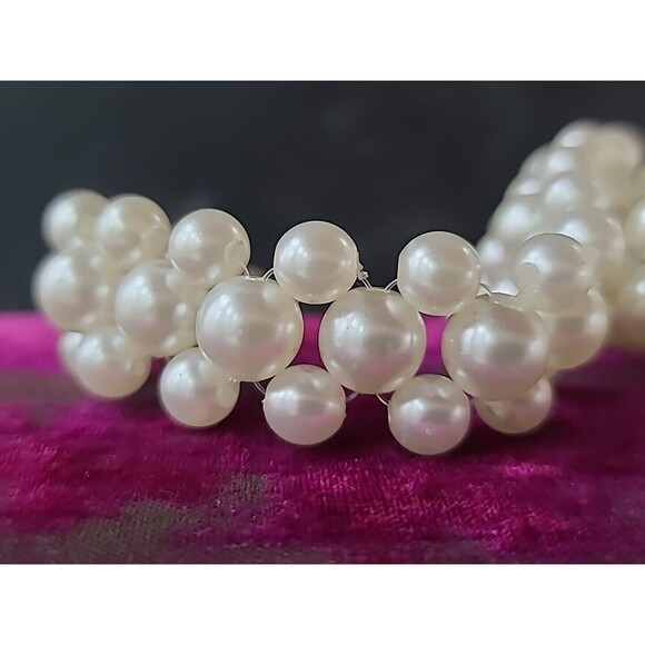 Faux Pearl Beaded Adjustable Necklace, Vintage - Picture 7 of 10